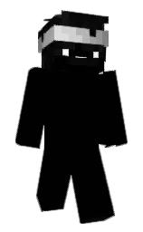black and cod gray Minecraft skin — Classic model