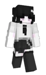 white and mercury Minecraft skin — Slim model — first worn by white_cattt