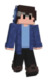 shark and cocoa brown Minecraft skin — Slim model — first worn by Popmello