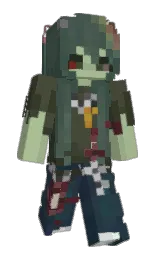 swamp green and black Minecraft skin — Slim model