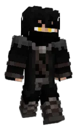 black and cod gray Minecraft skin — Classic model — first worn by Fenrir96484