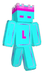 cyan / aqua and lavender rose Minecraft skin — Classic model — first worn by CopeInitiator