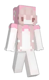white and rose white Minecraft skin — Slim model — first worn by sergentepinguino