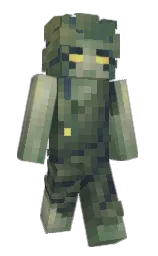 black and gray asparagus Minecraft skin — Slim model — first worn by Ar_Tanis
