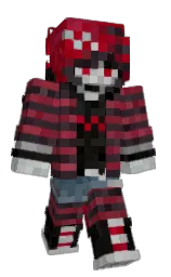 black and cod gray Minecraft skin — Slim model — first worn by xLexilium