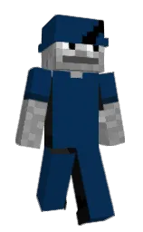 blue whale and cod gray Minecraft skin — Classic model