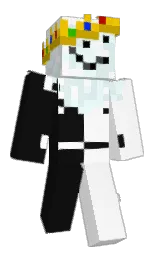white and cod gray Minecraft skin — Classic model — first worn by Samuel98226