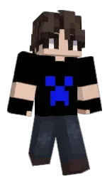 black and just right Minecraft skin — Classic model