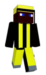 black and yellow Minecraft skin — Classic model