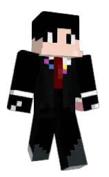 black and tuft bush Minecraft skin — Classic model