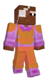 red damask and metallic copper Minecraft skin — Slim model — first worn by TheRiklz