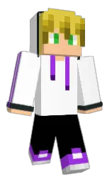 white and black Minecraft skin — Classic model
