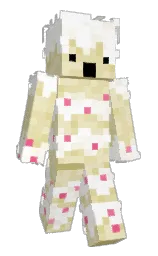 white and raffia Minecraft skin — Slim model