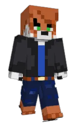 black and cerulean blue Minecraft skin — Slim model — first worn by williamsagae07