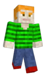 green and kashmir blue Minecraft skin — Classic model — first worn by foxrossdna