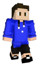 black and blue ribbon Minecraft skin — Classic model