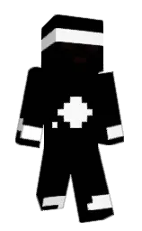 white and asphalt Minecraft skin — Classic model — first worn by Ayukame11