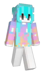 white and hint of red Minecraft skin — Slim model — first worn by lear_satq