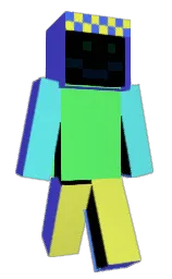 royal blue and cornflower blue Minecraft skin — Classic model