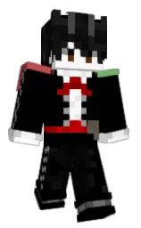 black and white Minecraft skin — Classic model — first worn by SilentInsight