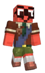 sunset orange and espresso Minecraft skin — Slim model