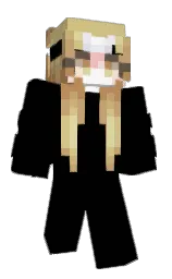 black and straw Minecraft skin — Slim model
