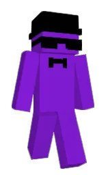 purple heart and black Minecraft skin — Slim model