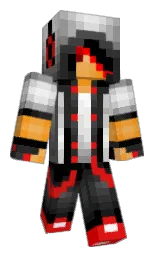 black and white Minecraft skin — Classic model
