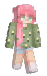 dayyylily's Minecraft skin wearing the Aurora cape