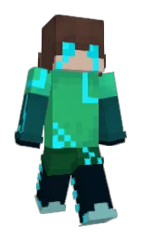 blue charcoal and black Minecraft skin — Slim model