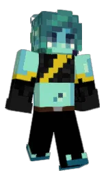 black and algae green Minecraft skin — Classic model — first worn by LostMaia