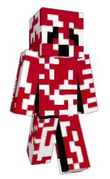 white and guardsman red Minecraft skin — Slim model