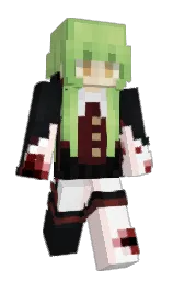 woodsmoke and white Minecraft skin — Slim model