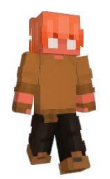 copper and coral Minecraft skin — Slim model