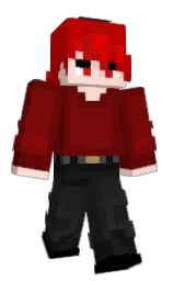 dark burgundy and cod gray Minecraft skin — Classic model