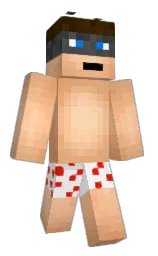 white and scarlet Minecraft skin — Classic model — first worn by FixingGlobe1870