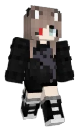 SapphicPunk's Minecraft skin wearing the Vanilla cape