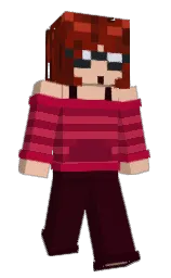sepia black and dark burgundy Minecraft skin — Slim model — first worn by schmerztaube