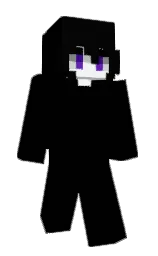 black and athens gray Minecraft skin — Slim model