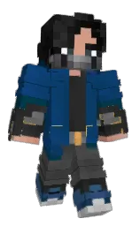 blue whale and prussian blue Minecraft skin — Classic model