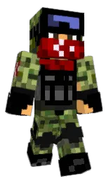 black and verdun green Minecraft skin — Classic model — first worn by EjderyaReis
