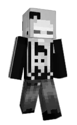 white and cod gray Minecraft skin — Slim model — first worn by Velleyy