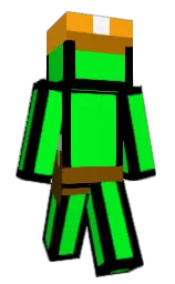 black and green Minecraft skin — Classic model