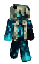 camouflage green and black pearl Minecraft skin — Slim model