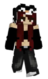 black and cod gray Minecraft skin — Slim model — first worn by gburgie