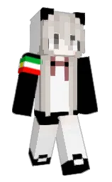 black and white Minecraft skin — Classic model — first worn by oMindless