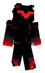 black and torch red Minecraft skin — Classic model — first worn by PRO456B