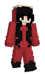 Easha's Minecraft skin wearing the Menace cape