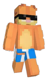 tan hide and dodger blue Minecraft skin — Classic model — first worn by KubinoSK
