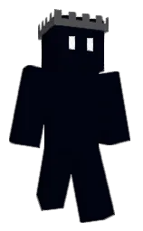 blue charcoal and black Minecraft skin — Classic model